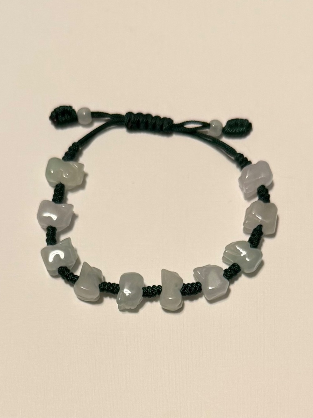 Authentic Vintage Jade Bead Bracelet from Korea